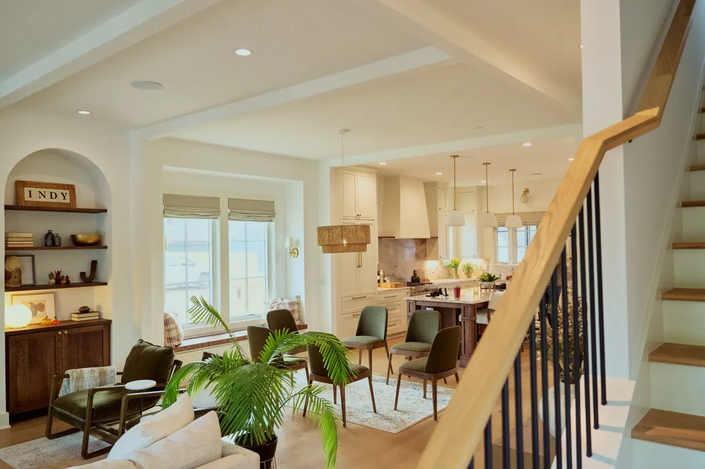 Cellular shades in a Oaklandon living room
