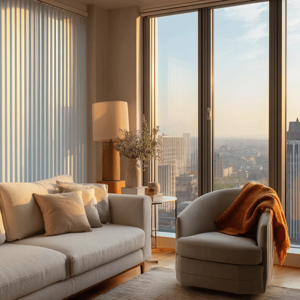 Cellular shades in a Oaklandon living room